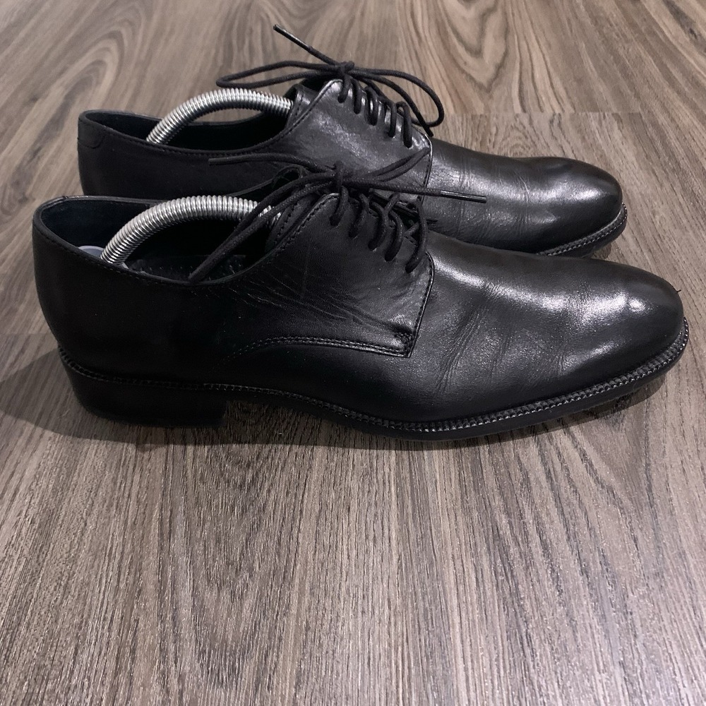 Cole Haan Men's Size 9.5 M Leather Plain Toe‎ Oxford C12203 Black..toe Scuff